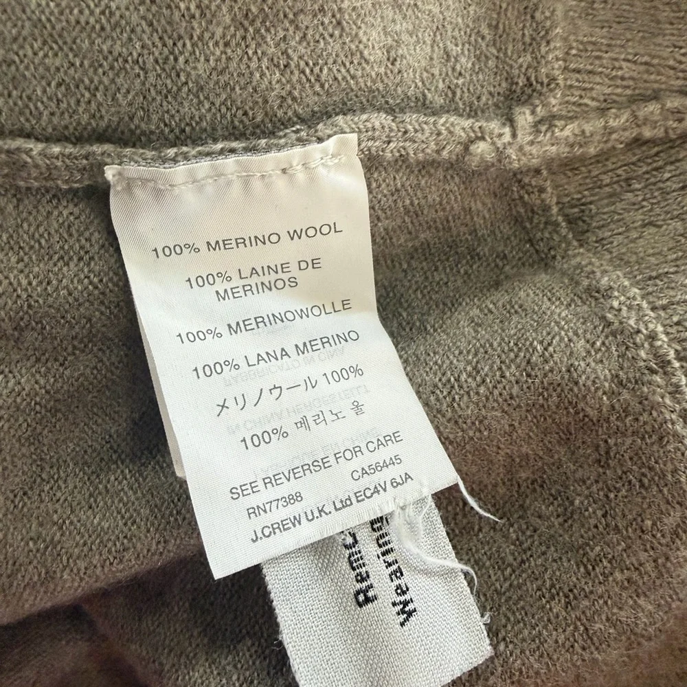 J. Crew Merino Wool Boxy Sweater - Mushroom